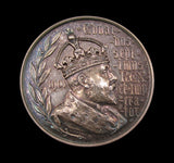 1901 Accession Of Edward VII 39mm Silver Medal - By Moore
