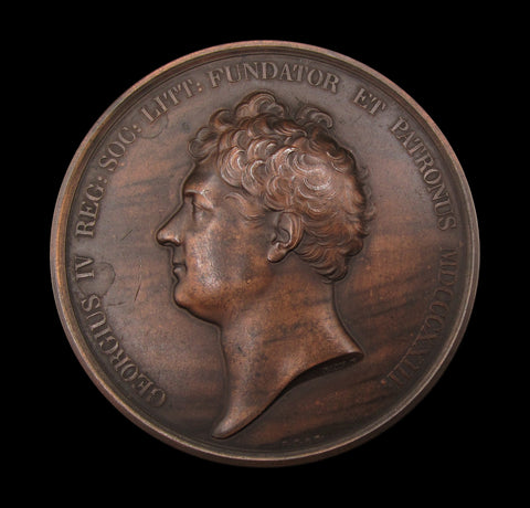 1823 George IV Royal Society of Literature 69mm Medal - By Bain