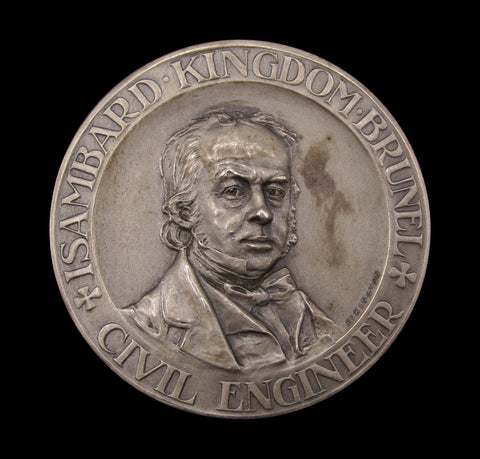 1928 London School Of Economics Isambard Brunel 51mm Silver Medal