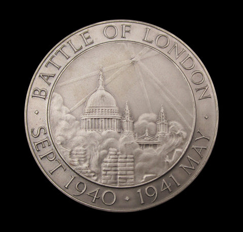 1944 Battle Of London 57mm Silver Cased Medal - By Pinches