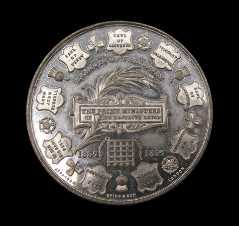 1897 Diamond Jubilee Prime Ministers 51mm Medal - By Bowcher