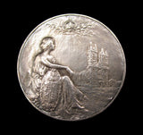 1902 Coronation Of Edward VII 32mm Silver Medal - By Fuchs
