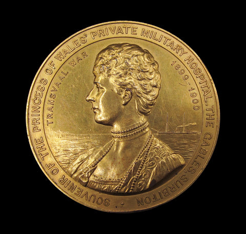 1900 Princess Alexandra's Private Military Hospital 57mm Gilt Bronze Medal
