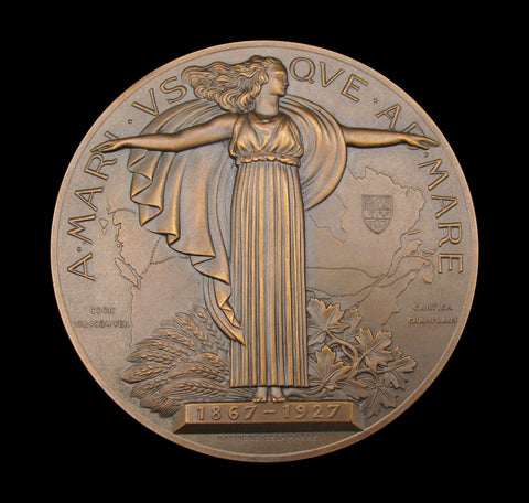 1927 Diamond Jubilee of The Confederation of Canada 76mm Medal