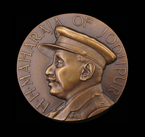 India 1945 Maharaja of Jodhpur 51mm Peace Medal - By Pinches