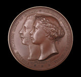 1858 Marriage Of Victoria To Frederick Of Prussia 63mm Medal - By Wyon