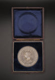 India 1883-84 Calcutta International Exhibition 51mm Silver Medal - Cased