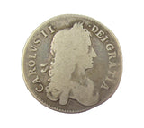 Charles II 1663 Shilling - Fine
