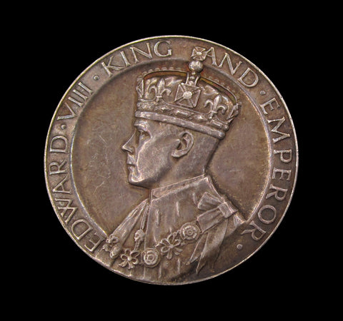 1937 Proposed Coronation of Edward VIII 29mm Silver Medal - By Pinches