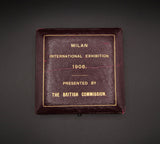1906 Italy Milan Exhibition British Commission 61mm Medal - Cased
