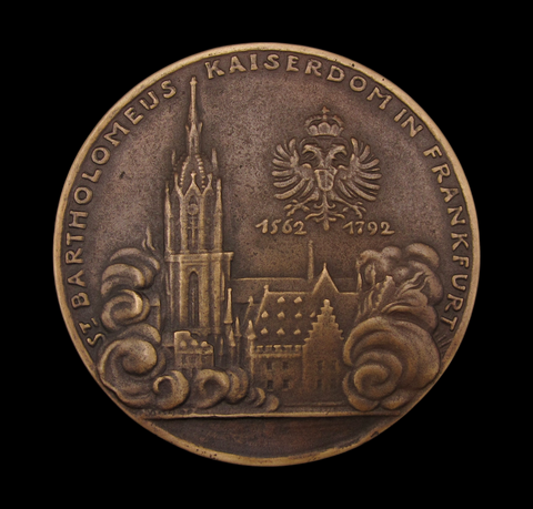 Germany 1943 Bombing of Goethe's Birthplace in Frankfurt 100mm Medal - By Goetz