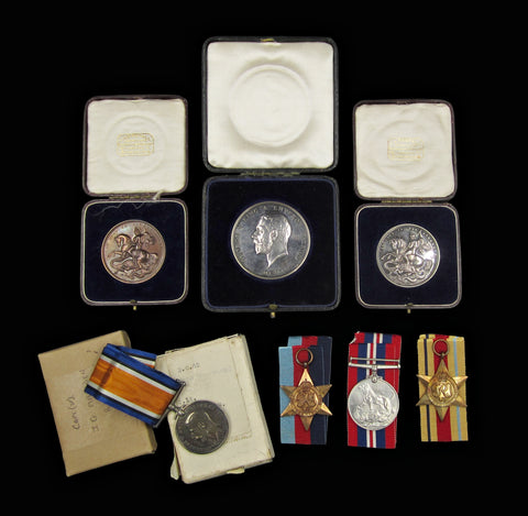 1923-1925 Set of Medals Inc Society of Arts, Polytechnic & British War Silver Medal