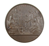 India 1883-84 Calcutta International Exhibition 76mm Medal - By Wyon