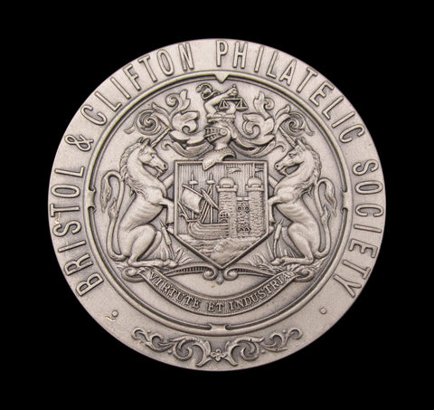 1927-1928 Bristol & Clifton Philatelic Society 45mm Silver Medal