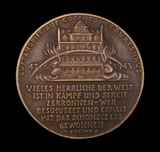 Germany 1943 Bombing of Goethe's Birthplace in Frankfurt 100mm Medal - By Goetz