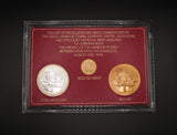 Hong Kong 1972 Kowloon Harbour Tunnel 3 Medal Set - Inc 22ct Gold
