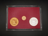 Hong Kong 1972 Kowloon Harbour Tunnel 3 Medal Set - Inc 22ct Gold