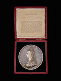 1887 Victoria Jubilee 77mm Cased Silver Medal - By Boehm