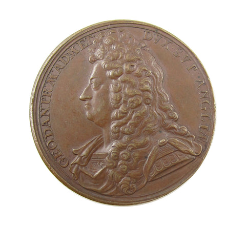 1702 Prince George & Queen Anne 42mm Medal - By Roettier