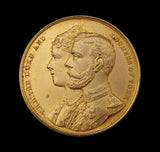 1896 Visit of The Duke & Duchess of York to Yorkshire 38mm Medal Pair - Cased
