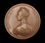 Germany 1888 Victoria Princess Royal 56mm Bronze Medal - By Schultz