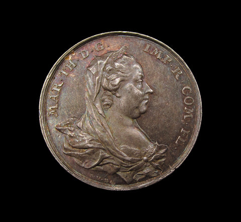 Austrian Netherlands 1779 Maria Theresa Flanders Homage 29mm Silver Medal