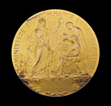 France 1905 Ministry of Trade & Industry 50mm Silver Medal - By Borrel