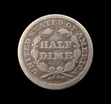 USA 1853 Seated Liberty Half Dime - GF