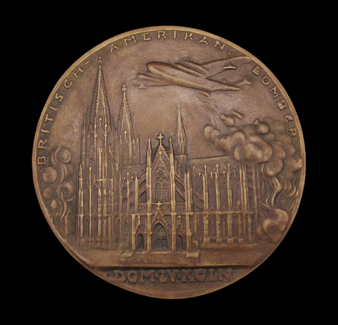 Germany 1943 Air Raid on Cologne 102mm Medal - By Goetz