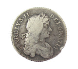 Charles II 1677 Shilling - Fine