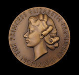 1947 Princess Elizabeth Royal Society Of Arts 57mm Medal - By Metcalfe