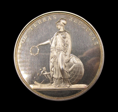 1902 Royal Geographical Society 39mm Silver Prize Medal - By Wyon