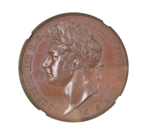 1821 Coronation Of George IV 35mm Bronze Medal - NGC MS66