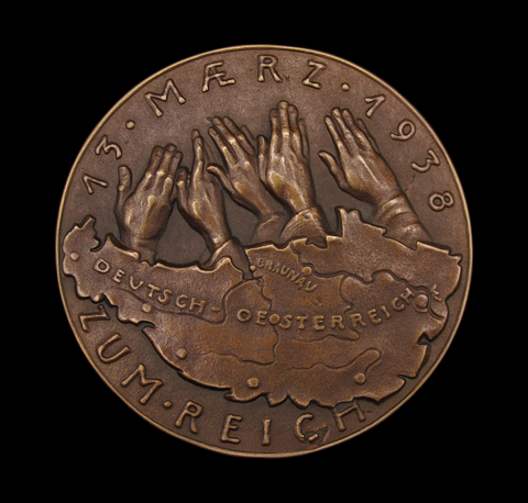 Germany 1938 Anschluss of Austria 102mm Medal - By Goetz