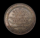 1858 Opening of The Newport Dock Extension 51mm Silver Medal - By Moore