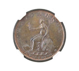 George III 1799 Farthing - NGC MS65BN