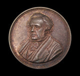 1883 John Bright M.P. 25 Year Celebration 45mm Silver Medal - By Moore