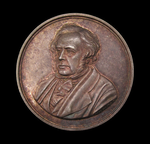 1883 John Bright M.P. 25 Year Celebration 45mm Silver Medal - By Moore