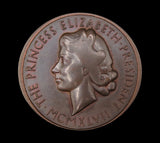 1947 Princess Elizabeth Royal Society Of Arts 63mm Trial Medal