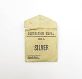 1911 George V Coronation 31mm Silver Medal - With Envelope