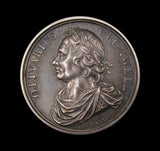 1658 Oliver Cromwell Memorial 38mm Silver Medal - By Dassier