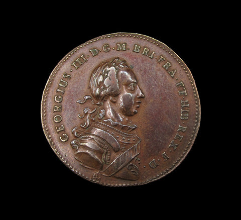 1761 Coronation Of George III Copper Medal - Contemporary Copy