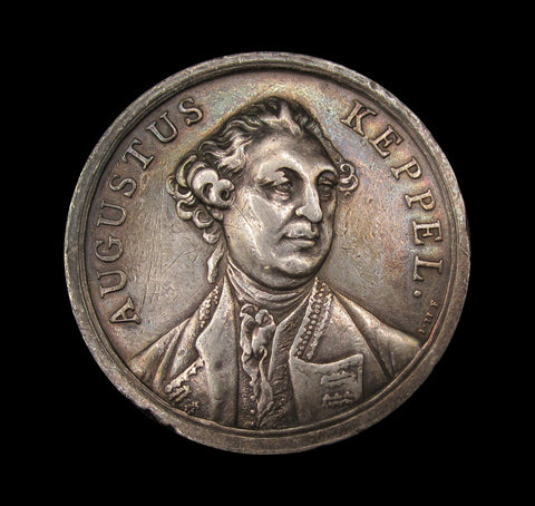 1778 Admiral Augustus Keppel Battle of Ushant 40mm Silver Medal
