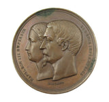 France 1855 Visit Of Victoria & Albert To France 53mm Medal - By Montagny