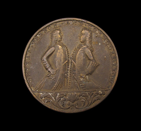 1739 Admiral Vernon & Commodore Brown Portobello 37mm Medal