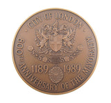 1989 RM 800 Years Of London Mayoralty 63mm Bronze Medal
