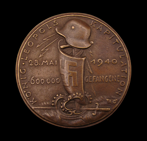 Germany 1940 Capitulation of Belgium 74mm Medal - By Goetz