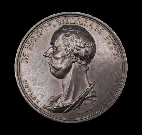 1813 Dudley Pitt Club 50mm Silver Medal - By Wyon