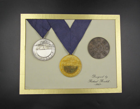 1970 Commonwealth Games Edinburgh 58mm Gold/Silver/Bronze Trial Medal Set
