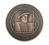 1991 RM Henry VIII 500th Anniversary Of Birth 63mm Bronze Medal